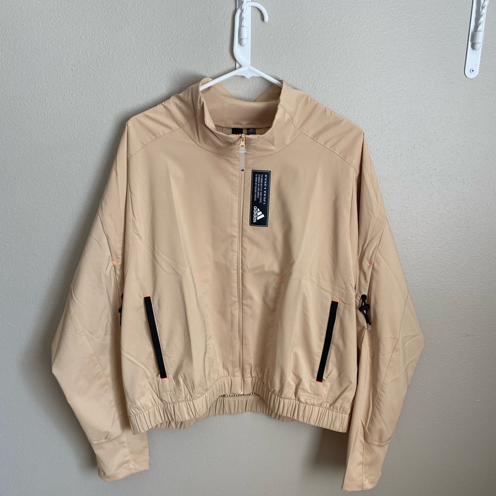 Tan adidas jacket